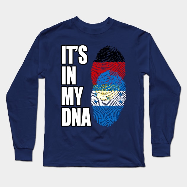 German and Honduran Mix DNA Heritage Long Sleeve T-Shirt by Just Rep It!!